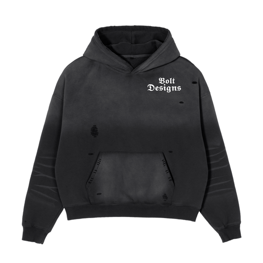 Frayed Sunfade Boxy Fleece Hoodie