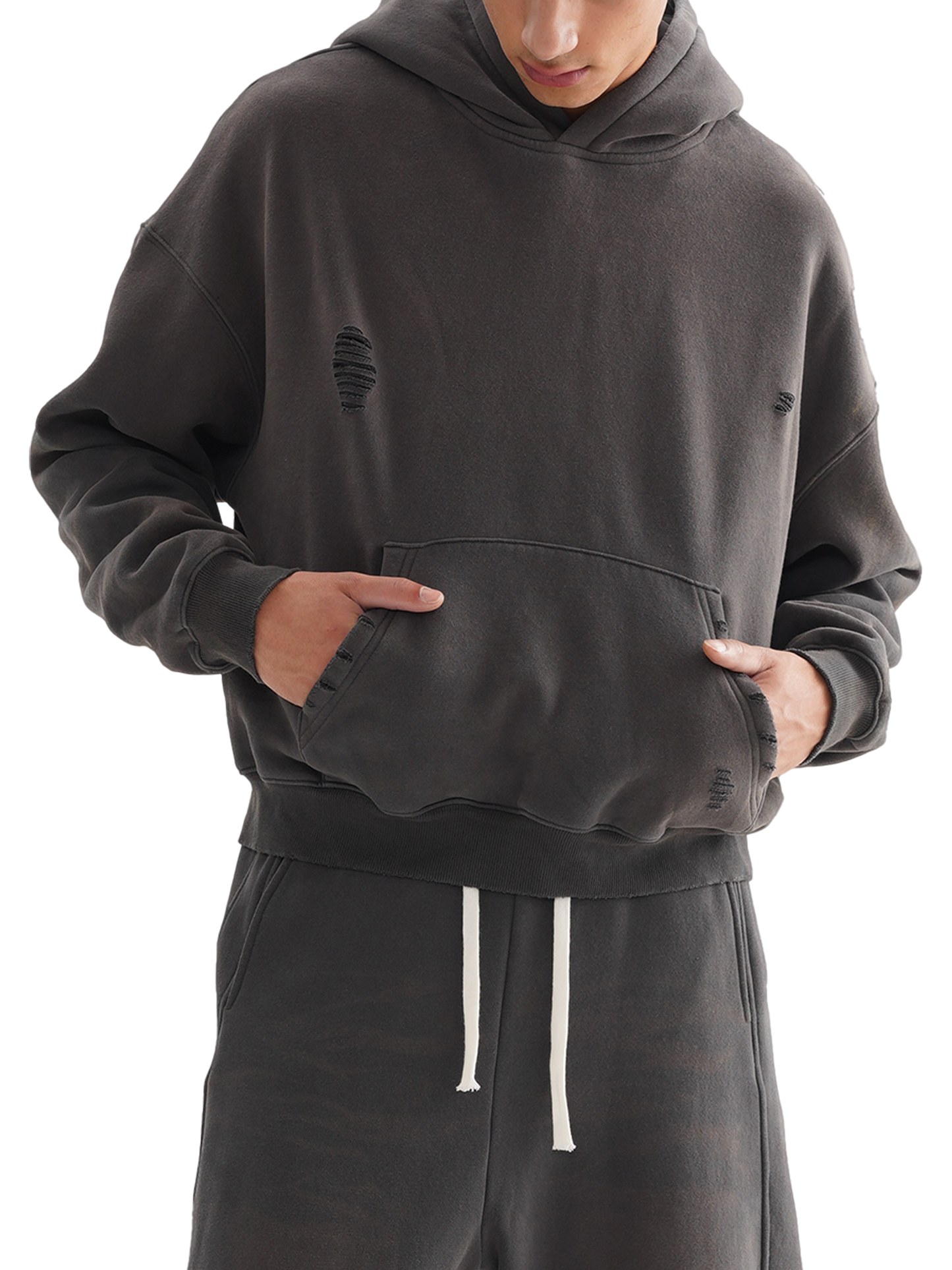 Proline Frayed Sunfade Boxy Fleece Hoodie