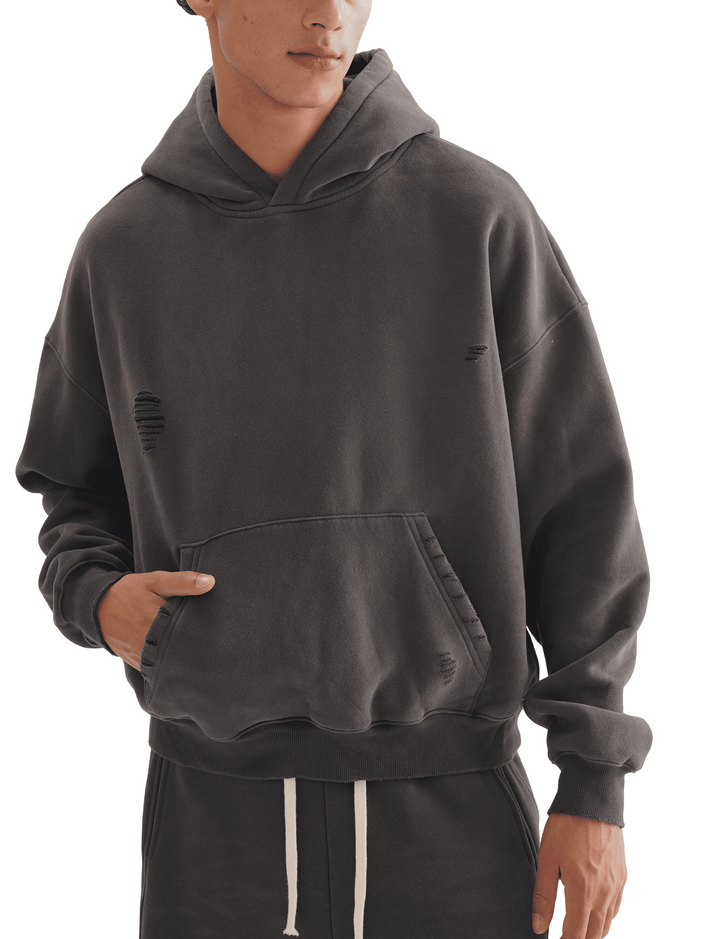 Proline Frayed Sunfade Boxy Fleece Hoodie